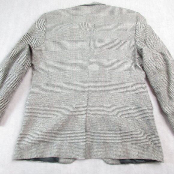 Brooks Brothers Blazer Jacket Mens Gray Houndstooth Plaid Formal Single Breasted - Picture 2 of 10